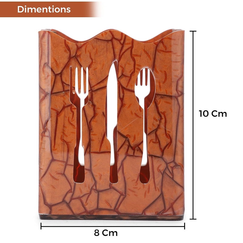 BARCROCK Acrylic Cutlery Holder Cutlery Stand with Cutlery Cutout Self Draining Tableware Storage Spoon Holder Knife Holder Fork and Chopstick Holder Kitchen Organizer for Dining Table Spoon Stand - Image 5