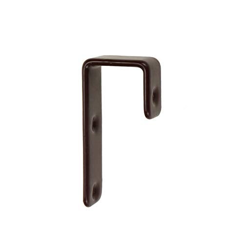 Geesatis 2 Pcs Bunk Bed Ladder Hooks Metal PVC Coated Hooks Brackets for Bed Decoration Tool, with Mounting Screws,Inside 1 inch, Coffee Color - Image 2