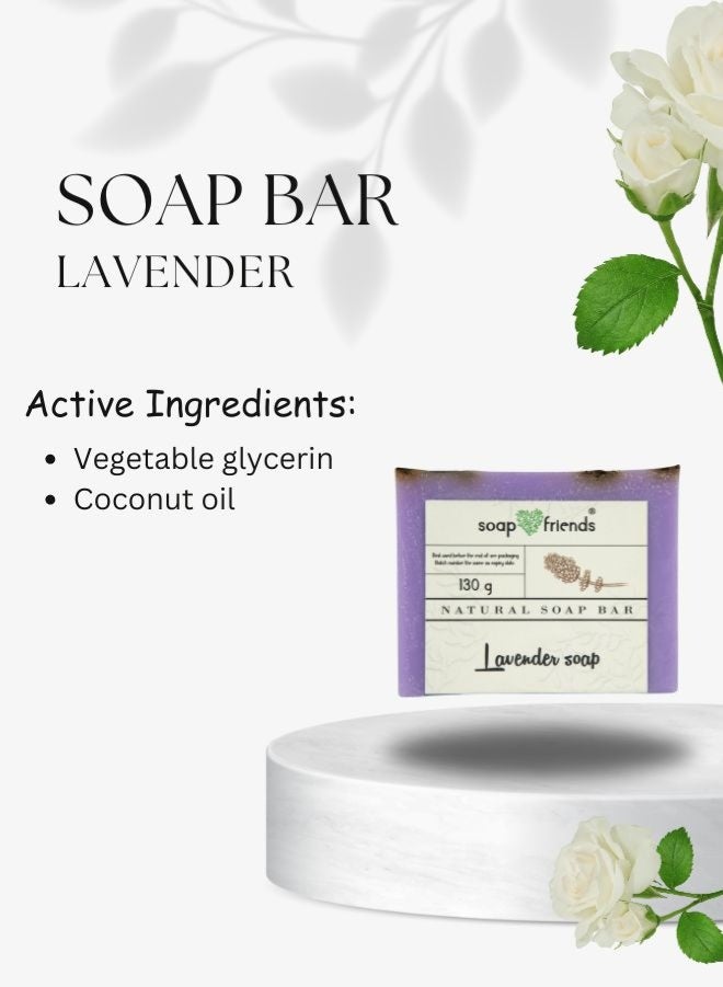 الصابون والأصدقاء صابون لافندر بروفانس ١٣٠ غرام للتنظيف اليومي مع ترطيب غني | مصنوع يدويًا من مكونات طبيعية، صابون لافندر للاستخدام اليومي - Image 5