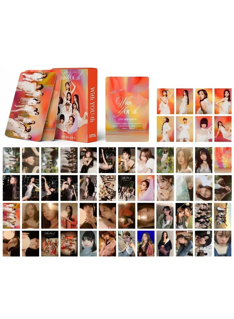 NIBEMINENT 55 Pcs Kpop TWICE With YOU-th Lomo Cards Card For Fans Collection Gifts - Image 1