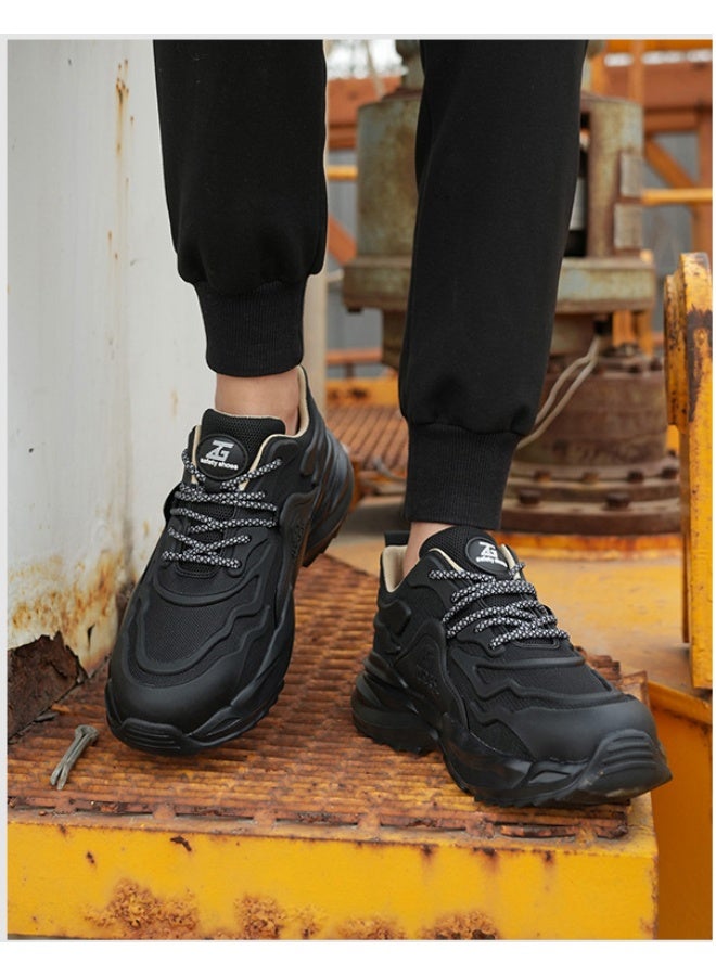 NIBEMINENT Fashion Safety Shoes For Men Steel Toe Construction Working Shoes Puncture Proof Indestructible Work Sneakers Male - Image 4