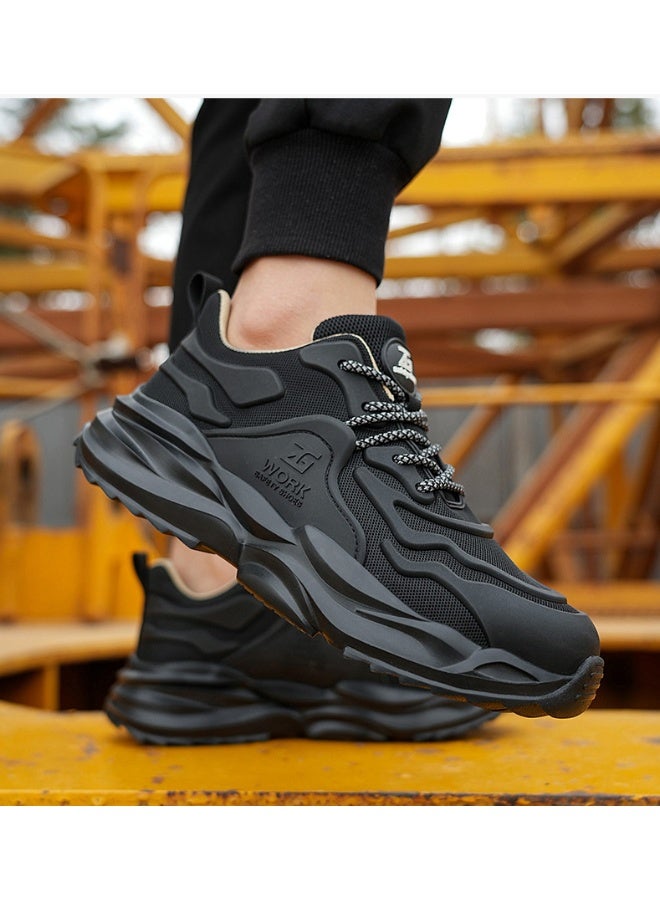 NIBEMINENT Fashion Safety Shoes For Men Steel Toe Construction Working Shoes Puncture Proof Indestructible Work Sneakers Male - Image 3