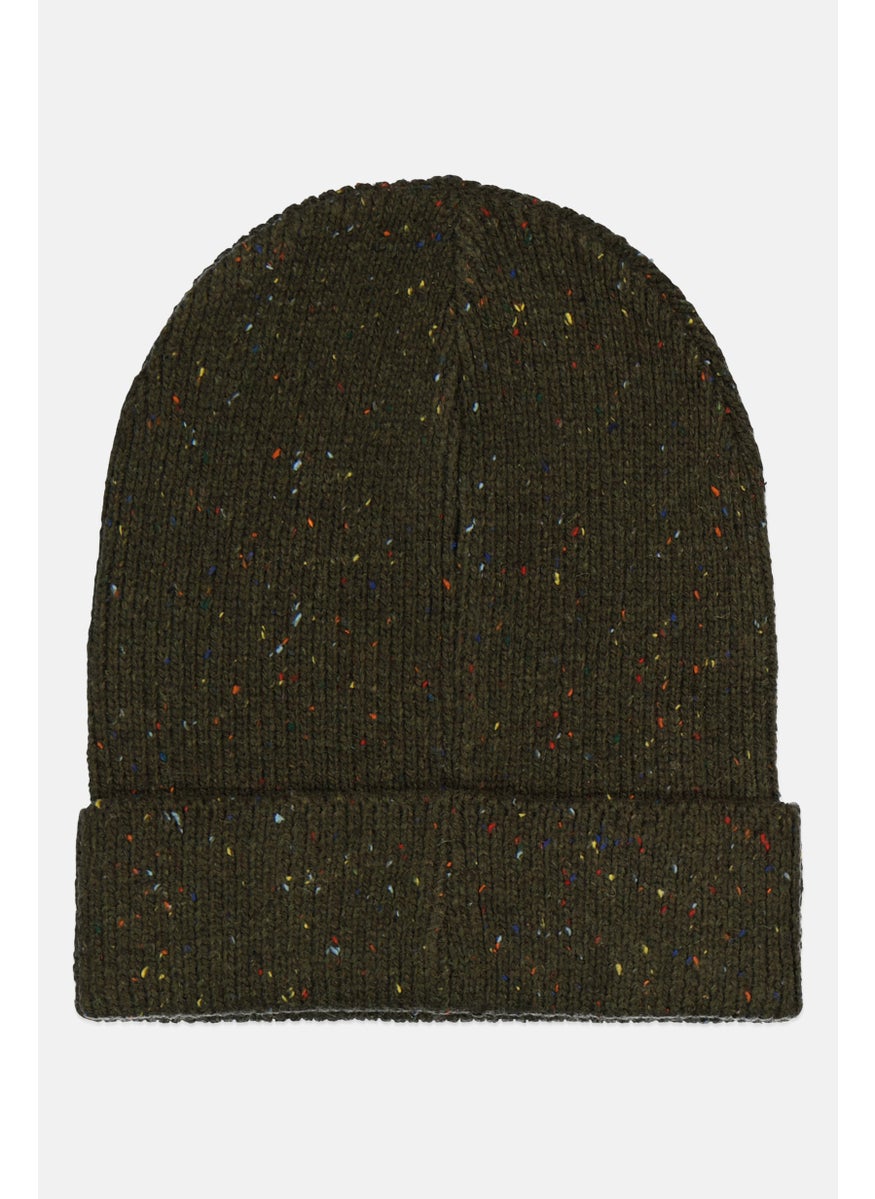 Penfield Men Embroidered Logo Knitted Beanie, Olive Combo  - Image 2