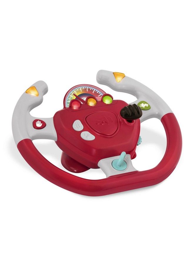 BATTAT Geared To Steer Interactive Driving Wheel Portable Pretend Play Toy Steering Wheel For Kids 2 Years + Red (Bt2525Z) - Image 1