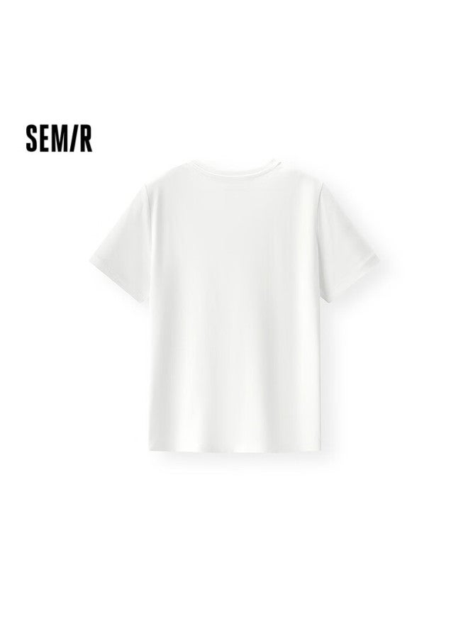 Semir Cool Feeling T | Short Sleeve T-shirt Women's Moisture Wicking Quick Dry Antibacterial Simple All-match Straight Shoulder Summer Outfit 109325100001 - Image 1