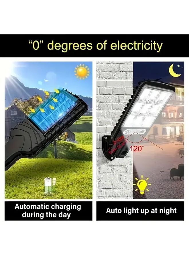 1pc Solar Motion Sensor Light Outdoor 108 COB 3 Modes Remote Wall Sconce For Garden Patio - Image 4