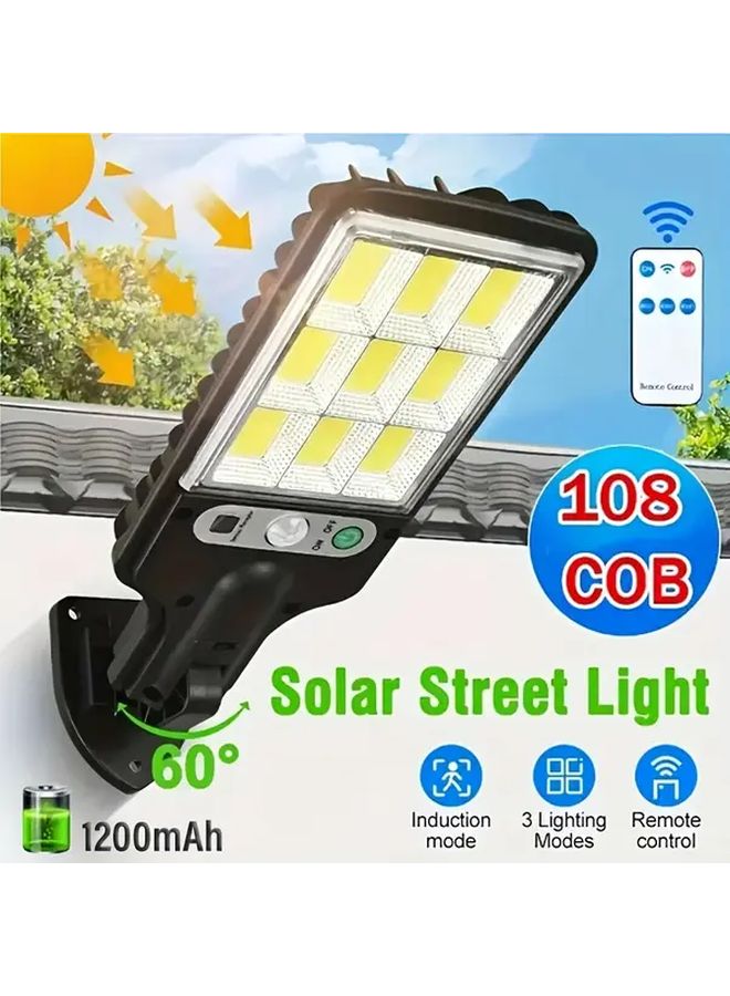 1pc Solar Motion Sensor Light Outdoor 108 COB 3 Modes Remote Wall Sconce For Garden Patio - Image 2
