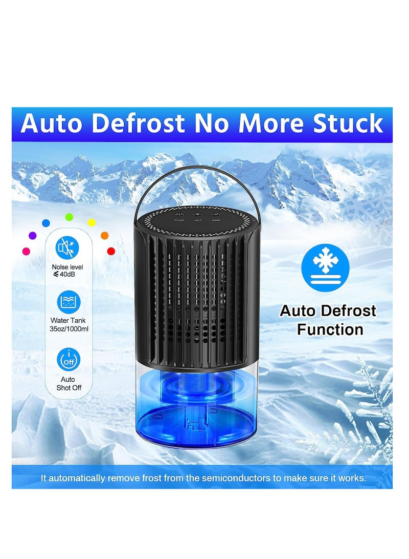 Arabest Dehumidifiers for Home 35oz Bathroom Dehumidifier Portable Small Dehumidifier with Auto Defrost Function,2 Working Modes，Smart Auto Off,Ultra Quiet for Bedroom，Basement,Room,Wardrobe，Kitchen (Black)  - Image 5