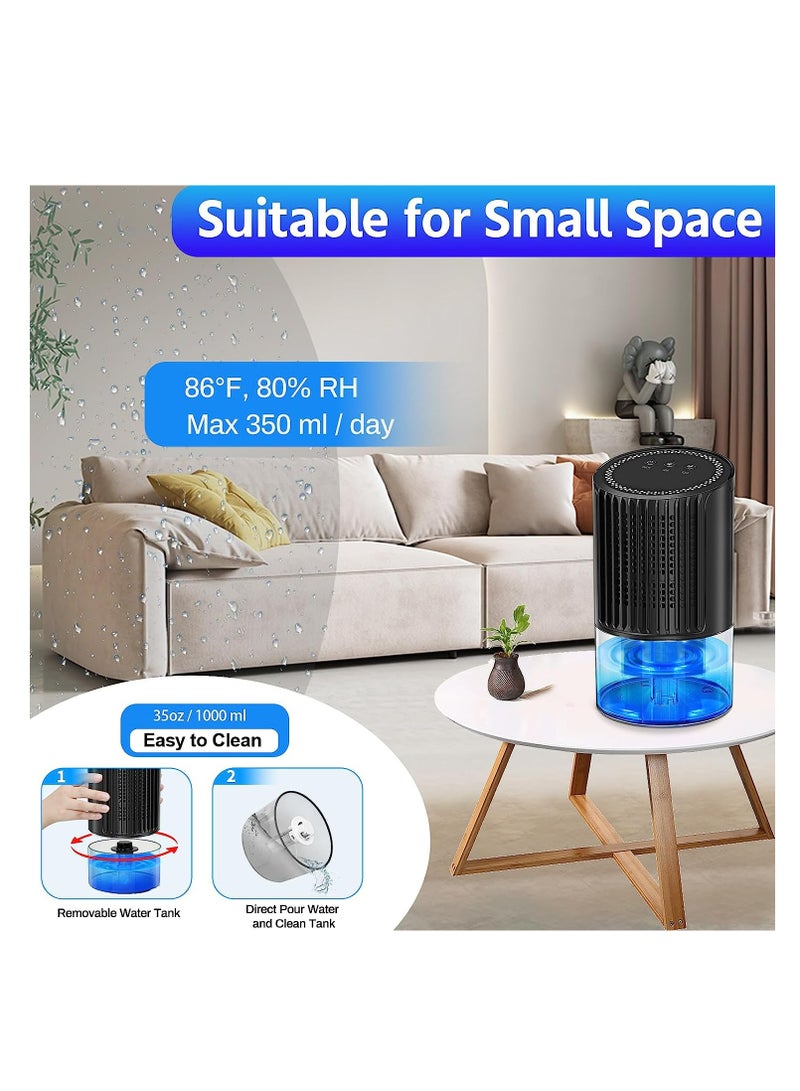 Arabest Dehumidifiers for Home 35oz Bathroom Dehumidifier Portable Small Dehumidifier with Auto Defrost Function,2 Working Modes，Smart Auto Off,Ultra Quiet for Bedroom，Basement,Room,Wardrobe，Kitchen (Black)  - Image 4