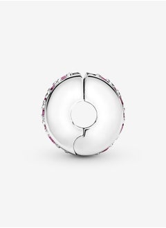 PANDORA Pink Pavé Clip Charm  - Image 5