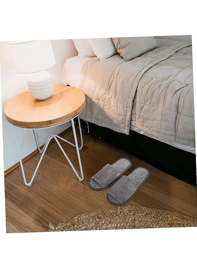 6 أزواج المتاح النعال شبشب منزل السفر النعال شبشب رجالي للرجال الصيف الشرائح إمرأة شبشب سبا المتاح دش النعال القماش رمادي المتاح شبشب منزل 28 * 11 - Image 2