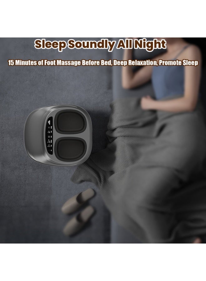 TAPIT Shiatsu Foot Massager Foot Massager Machine with Heat Multiple Massage Modes & Adjustable Intensity Deep-Kneading Massager Fits Feet Up to Size  34-48 Black - Image 3