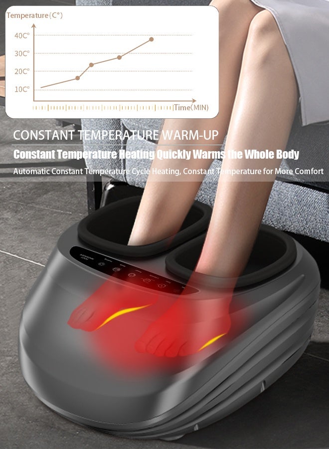 TAPIT Shiatsu Foot Massager Foot Massager Machine with Heat Multiple Massage Modes & Adjustable Intensity Deep-Kneading Massager Fits Feet Up to Size  34-48 Black - Image 2