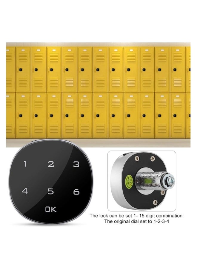 Generic - Cabinet Lock Digital Code Lock Touch Screen 15 Digital Combination Locks Electronic Anti-Theft Lock for Wardrobe Tool Box Cabinet Drawer Mailbox School Locker - Image 1