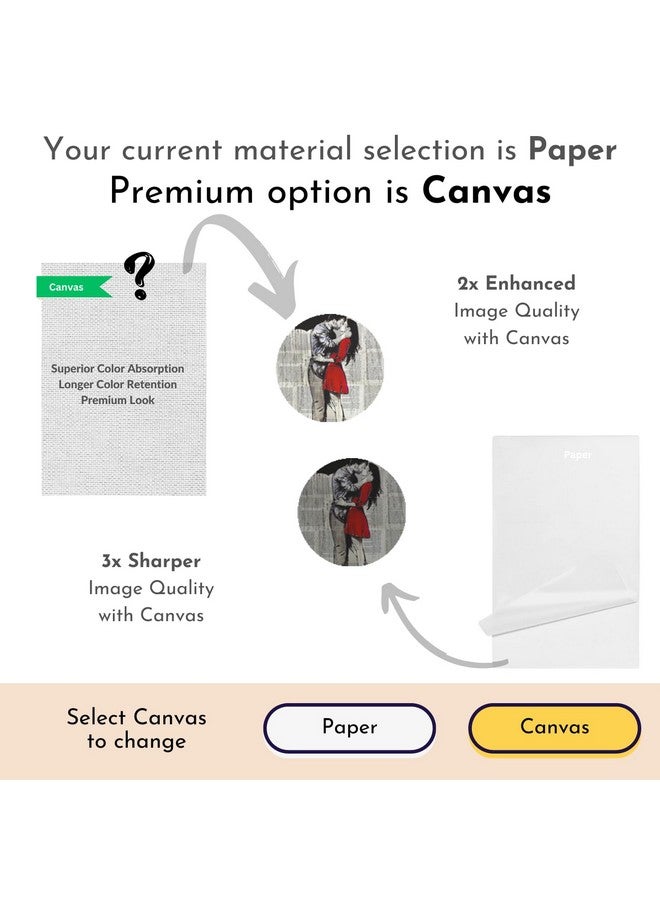 Mad Masters Kissing Couple in Umbrella Love Romance Painting Photo Frame for Living Room, Bedroom, Home Decor and Wall Decoration (MM 1506, 12x18 Inch, Paper, Without Plexi Glass) - Image 3