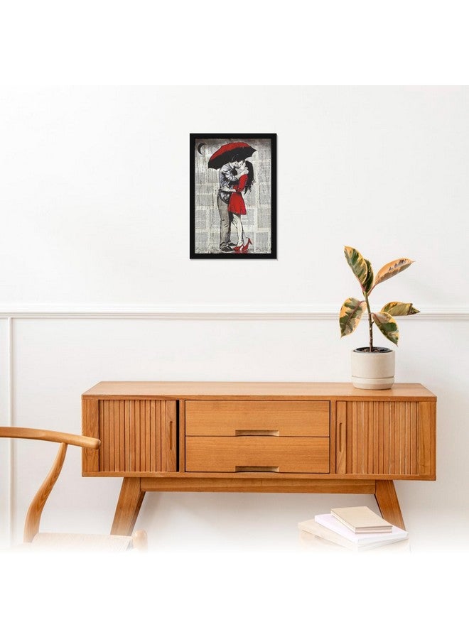 Mad Masters Kissing Couple in Umbrella Love Romance Painting Photo Frame for Living Room, Bedroom, Home Decor and Wall Decoration (MM 1506, 12x18 Inch, Paper, Without Plexi Glass) - Image 5