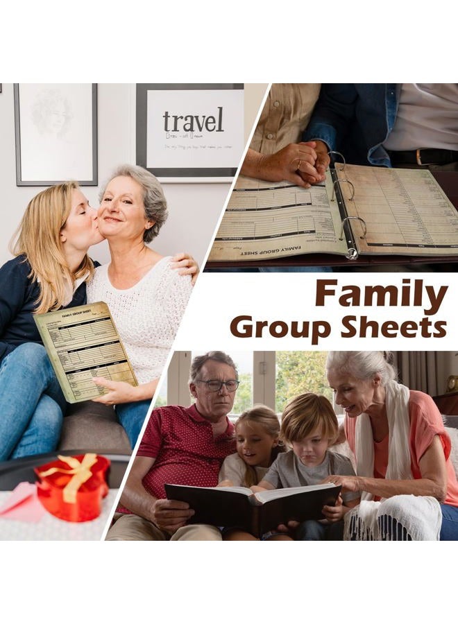 MSHUNKEJI 100 Sheets 12th Generation Family Group Sheets 3 Hole Genealogy Research Forms 8.5x11 inch Genealogy Charts To Fill In Two Sided Blank Genealogy Forms Vintage Genealogy Charts Family Tree WorkSheets - Image 5