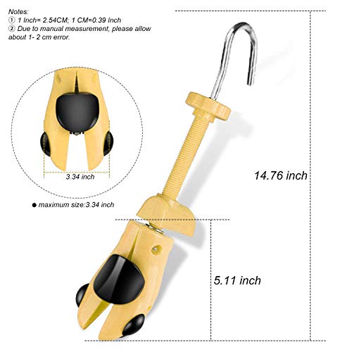 Valentoria Shoe Stretcher for Kids fit for 3-12 Years Old Children,4-Way Adjustable Shoe Stretcher for Boys Girls Length Width Wide Feet(U Yellow, Kids) - Image 2