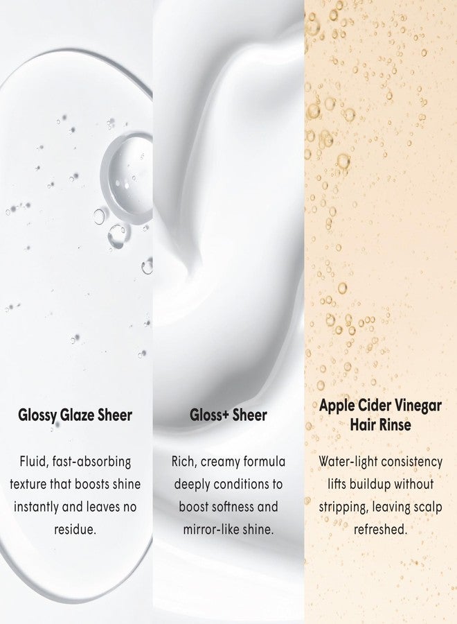 dpHUE Gloss Care Trio - Mini Hair Care Set for Shine, Scalp Health & Deep Conditioning - Includes Glossy Glaze (Sheer, 1.7 fl oz), Gloss+ (Sheer, 1 fl oz) & Apple Cider Vinegar Hair Rinse (2 fl oz) - Image 4