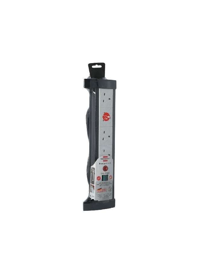 Brennenstuhl - 4-Socket Extension Cord Black and White 3 m 1156253614 - Image 1