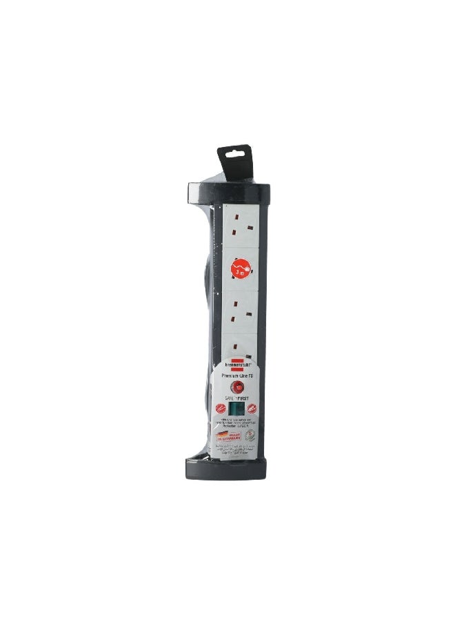 Brennenstuhl - 4-Socket Extension Cord Black and White 3 m 1156253614 - Image 1