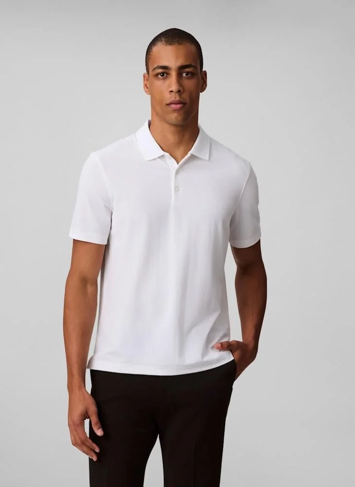 Stripe Strech Jacquard Polo