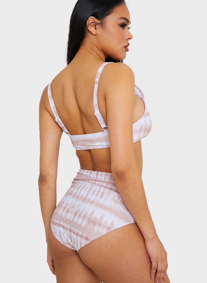 In the style Dye Tie Front Bikini Top - Image 2