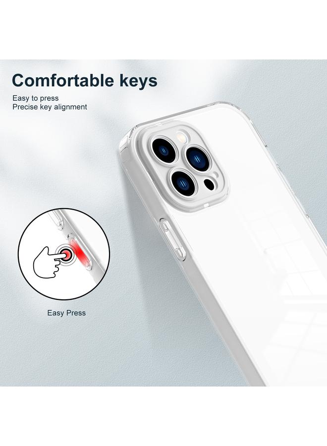 اس-توب جراب لهاتف iPhone 13 Pro 3 في 1 جراب هاتف شفاف من مادة TPU الملونة بإطار من البولي كربونات - Image 5