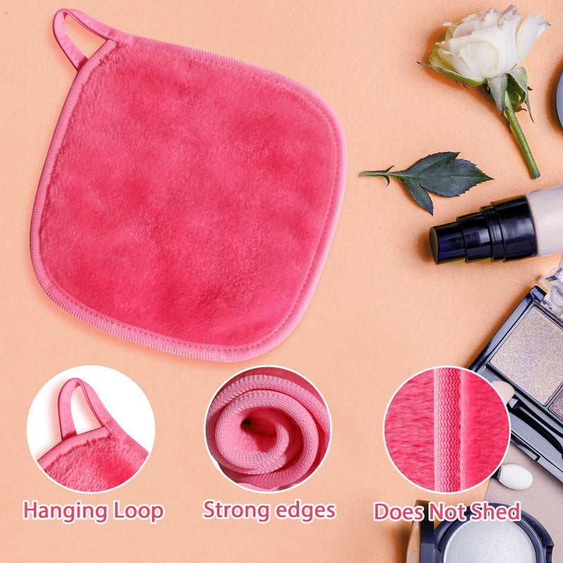 Natwag Makeup Remover Cloth, 6" x 6" Make Up Towels Reusable Face Cloth for Washing Face, Makeup Remover Pads Microfiber Face Washcloth with Mesh Bag, Just Water, 12 Pack - Image 4