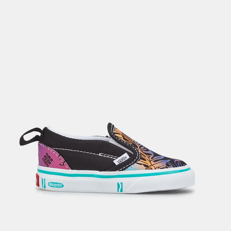 VANS Kids' x Crayola Classic Slip-On Velcro Unisex Shoe (Baby And Toddler)