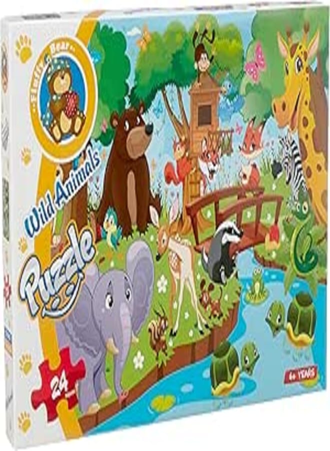 Fluffy Bear CR-3002 Wild Animals Shaped Puzzle - 24 Pieces