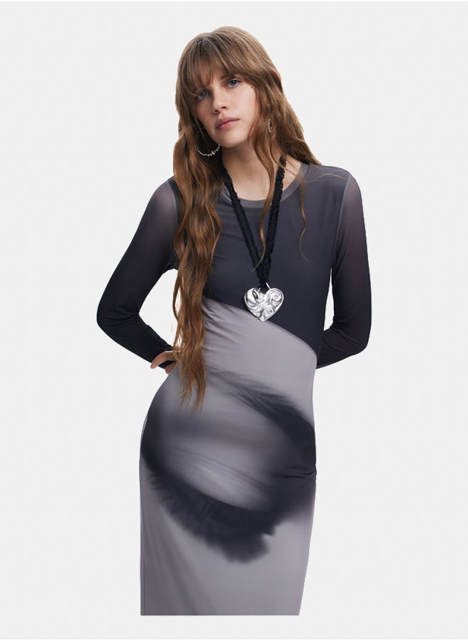 DESIGUAL - Long Portrait Dress - Image 1