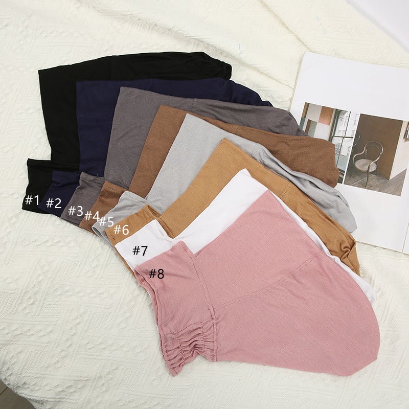 Modal Elastic Cover Neck Base Cap Sports Cover Solid Color Scarf Adjustable Hair Generation - Image 2