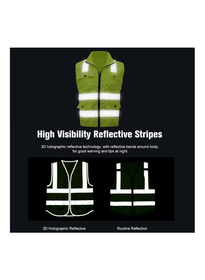 NIBEMINENT Reflective Safety Vest Yellow/Silver - Image 5