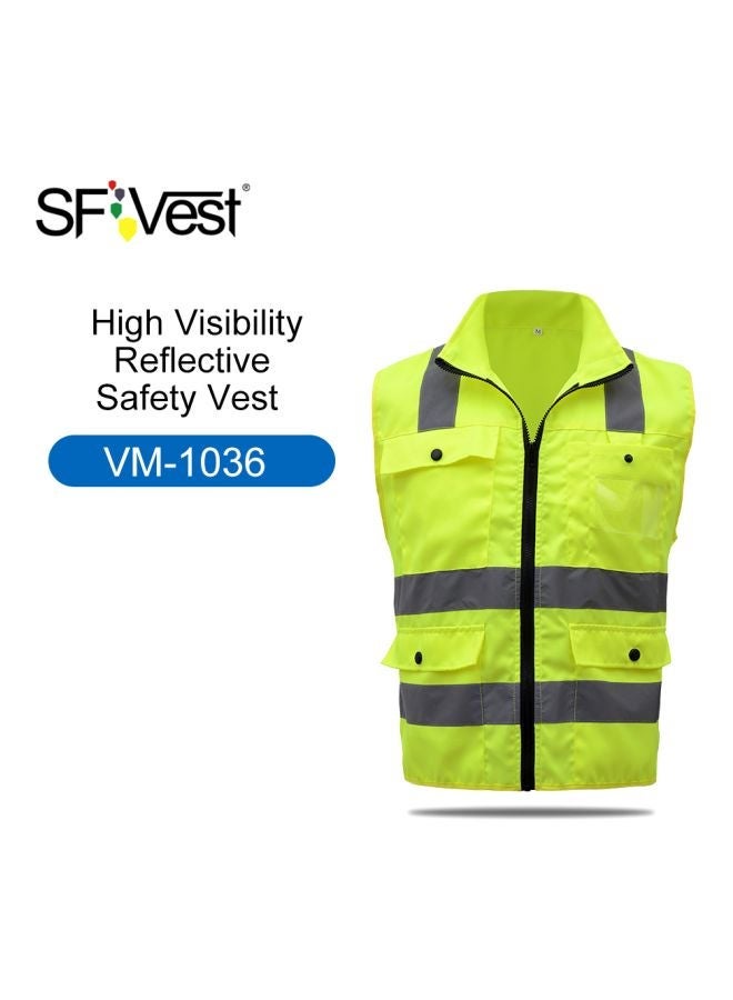 NIBEMINENT Reflective Safety Vest Yellow/Silver - Image 2