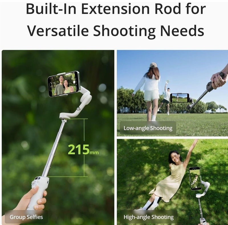 Gimbal Stabilizer for Smartphones, 3-Axis Phone Gimbal for Android & iPhone, Phone Stabilizer for Video Recording with Face/Object Tracking - Image 3