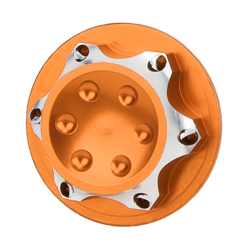 4Pcs 17mm Aluminium Alloy Dust Proof Hub Nut Wheel Accessory for 1/8 RC Car Model(orange ) - Image 4