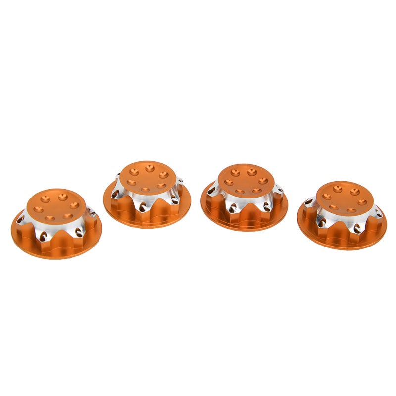 4Pcs 17mm Aluminium Alloy Dust Proof Hub Nut Wheel Accessory for 1/8 RC Car Model(orange ) - Image 2