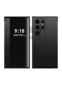 Smartphone Flip Cases Compatible with Samsung Galaxy S24 Ultra Case Translucent View Window,Magnetic Slim Flip Case Drop Protection Shockproof Protective Cover Compatible with Samsung Galaxy S24 Ultra