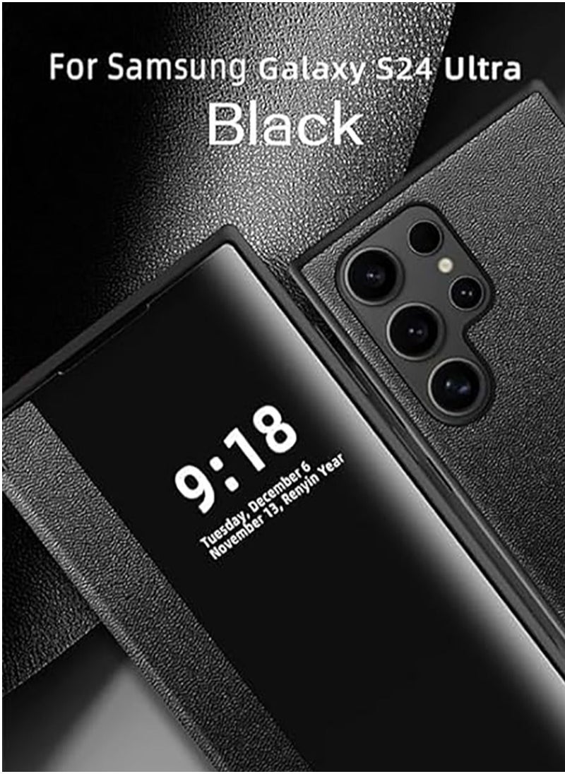 Generic - Smartphone Flip Cases Compatible with Samsung Galaxy S24 Ultra Case Translucent View Window,Magnetic Slim Flip Case Drop Protection Shockproof Protective Cover Compatible with Samsung Galaxy S24 Ultra - Image 1