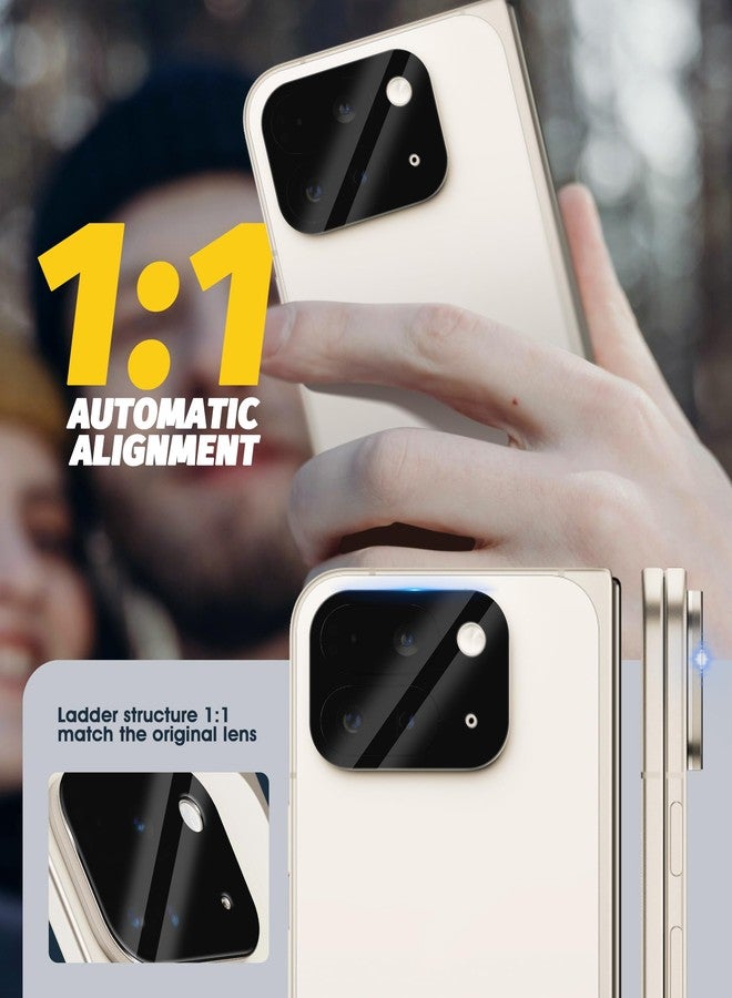 Orzero أورزيرو (3 عبوات) واقي عدسة الكاميرا متوافق مع جوجل بيكسل 9 برو فولد، واقي كاميرا زجاج مقسى 9H مقاوم للخدش مناسب للحافظة لا يؤثر على اللقطات الليلية والفلاش - Image 3