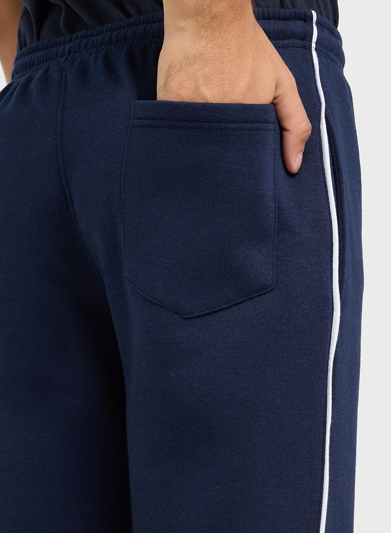 Seventy Five Basics Essential Fleece Side Stripe Joggers
