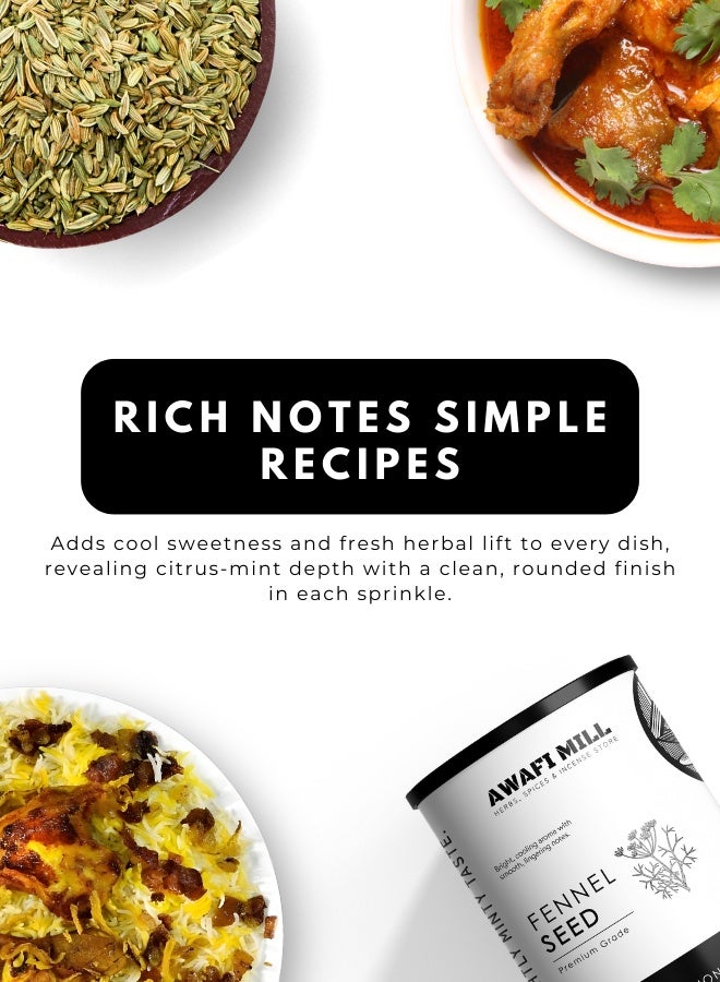 أباميك بذور الشمر من أوافي ميل (الشمر | Foeniculum vulgare) | بذور عطرية كاملة - 100 غرام | 3.5 أونصة - Image 4