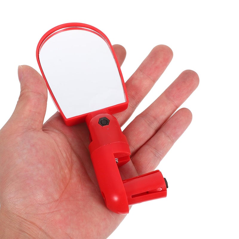 Shockproof Flat Reflective Bike Rearview Mirror Set 2 Pairs Crimson Ebony - Image 5