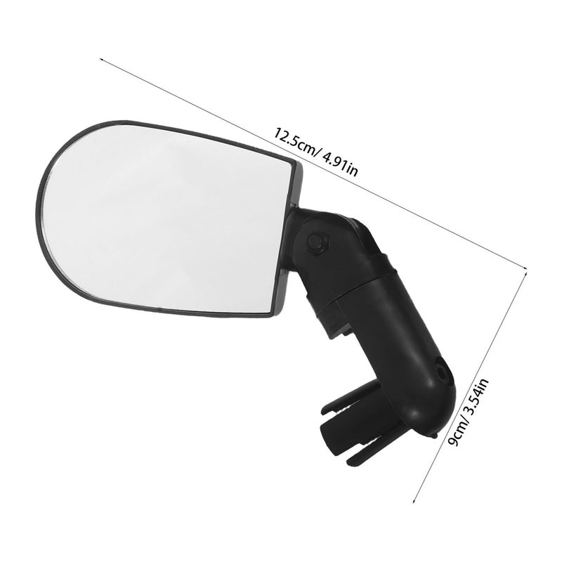 Shockproof Flat Reflective Bike Rearview Mirror Set 2 Pairs Crimson Ebony - Image 3