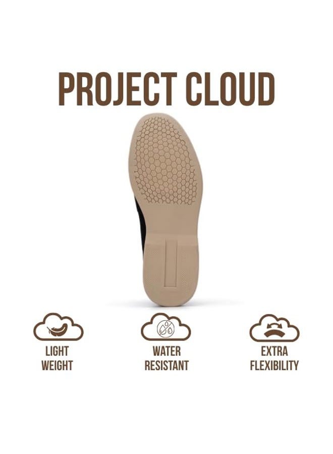 Project Cloud Mens Shoes 100% Genuine Leather with Memory Foam Insole Venetian Loafers for Men Footwear - Non Slip Moccasins Loafer Mens Casual Shoes (Mark), Black Suede, 10 - Image 5