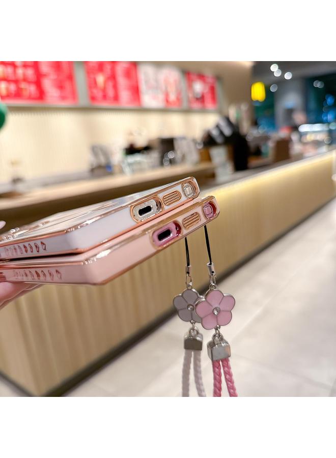 erorex Case For Samsung Galaxy S22+ 5G Pupil Side Heart MagSafe Electroplating Phone Case with Lanyard - Image 4