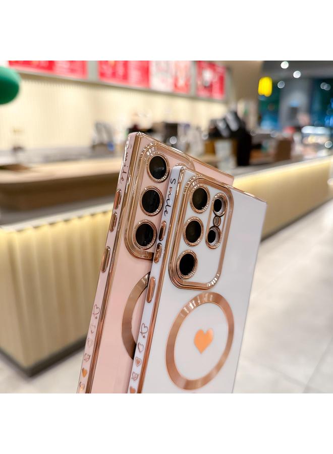 erorex Case For Samsung Galaxy S22+ 5G Pupil Side Heart MagSafe Electroplating Phone Case with Lanyard - Image 3