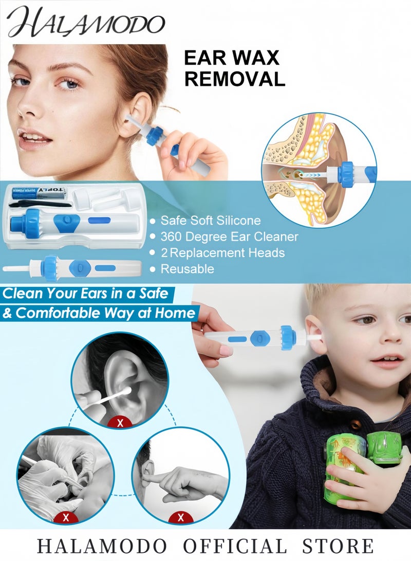 Halamodo Electric Earwax Cleaning Vacuum Cleaner Portable Automatic Suction Design Safe and Comfortable Ear Wax Removal Tool for Adults and Children Easy to Clean - Image 2