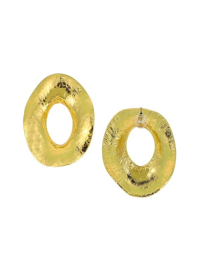 SOHI Women The Myzo Statement Earrings | California Gold Colour | One-Size | Metallic Alloy Material | Push Back Closure | Earrings For Casual - Image 5